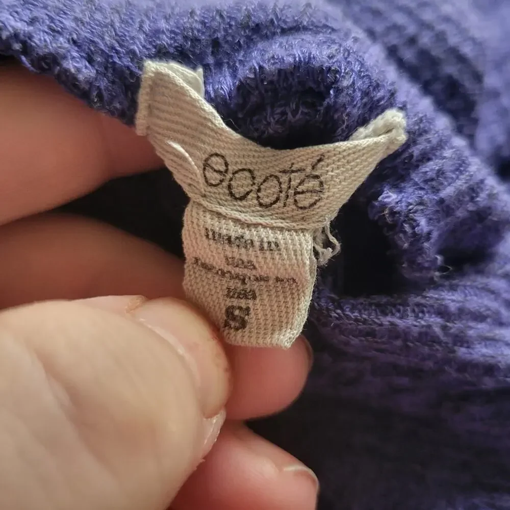 Small Ecote UO bluish purple slouchy cardigan